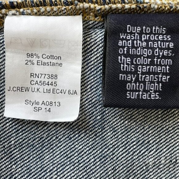 J. CREW Indigo Denim Frayed Hem Jean Shorts - Size 24 - Picture 5 of 6